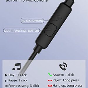 HAPPYAUDIO W1 Stereo Headphones for 3.5mm Jack with Metal bass with Microphone for Game Sports Call up