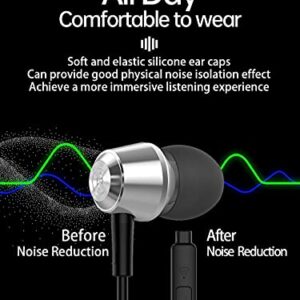 HAPPYAUDIO W1 Stereo Headphones for 3.5mm Jack with Metal bass with Microphone for Game Sports Call up