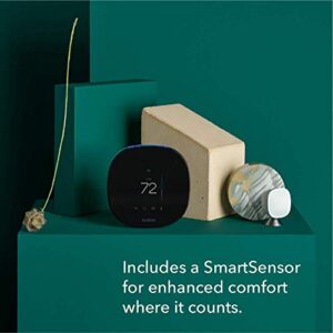 ecobee Smart Thermostat with Voice Control - Black.RFB (Renewed)