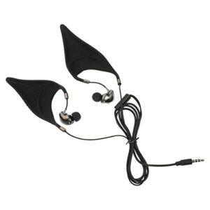ibasenice elf earbuds earphones fairy headphones in- ear headset with microphone fake elf ears cosplay anime costume accessories black