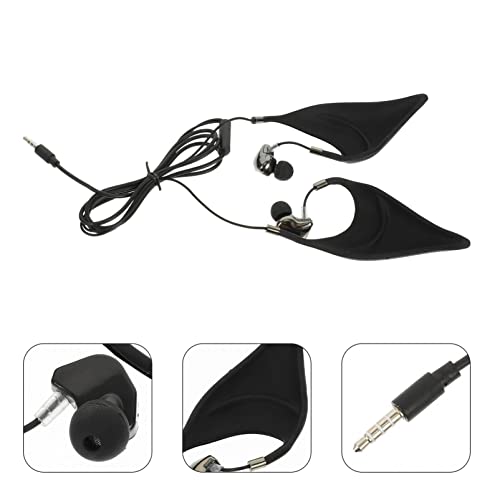 ibasenice Elf Earbuds Earphones Fairy Headphones in- Ear Headset with Microphone Fake Elf Ears Cosplay Anime Costume Accessories Black