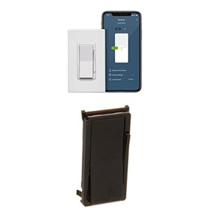 leviton d26hd-2rw decora smart wi-fi dimmer (2nd gen), works with hey google, alexa, apple homekit/siri, and anywhere companions, no hub required, neutral wire required, with black color change kit