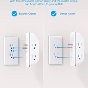 Outlet Extender with Night Light, Multi Plug Outlet, USB Wall Charger Surge Protector 4 USB Charging Port(1USB C), Power Strip Electrical Outlet Splitter Expander for Home Office Dorm Room ETL Listed