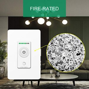 Smart Dimmer Switch by Martin Jerry | Rotary Design unlocks New Features, Trailing Edge dimmer Light Switch is Better Compatible with LED Bulbs, Needs Neutral Wire and 2.4G Wi-Fi