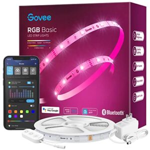 govee wifi led strip lights, 32.8ft rgb strip lights work with alexa and google assistant, smart app control, 64 scenes, music sync, diy led lights for bedroom, kitchen, party, living room, tv