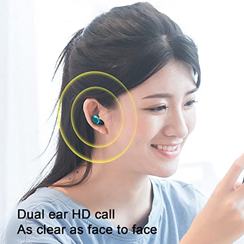 Wireless Earbuds, Bluetooth 5.2 Headphones with Charging Case, Dual Ear Hd Call, Long Battery Life, Fingerprint Control, Power Display, for Sports or Working