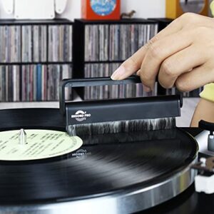 Anti Static Turntable Carbon Fiber Brush & LP Player Vinyl Record Stylus Cleaning Brush 2in1