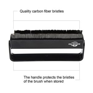 Anti Static Turntable Carbon Fiber Brush & LP Player Vinyl Record Stylus Cleaning Brush 2in1