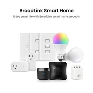 BroadLink Smart Touch Wall Light Switch, 1-Gang Single Live Wire Switch, No Neutral or Capacitor Required, Glass Panel, Works with Alexa, Google Home and IFTTT, Hub Required (with Hub)
