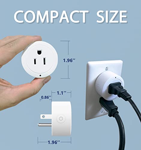 Alexa Smart Plug Exioty, Simple Set Up with One Voice Command, “Amazon Alexa” APP Remote Control, Voice Control, Timer & Schedulete, Stable Connection,Bluetooth Mesh, Require Alexa Echo（1 Pack）