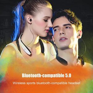 Frogued SX-991 Wireless Earbud Stereo Intelligent Noise Reduction Foldable Bluetooth-compatible5.0 Neck Hanging Sports Earphone