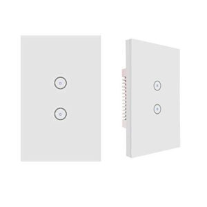 2pack smart light switch wifi touch wall light switch easy to install, app remote control timer switch，voice control，set schedule timer，compatible with amazon alexa and google assistant