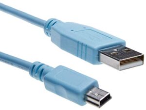 aexus cisco console cable 6 ft with usb type a to mini-b cab-console-usb=