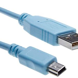 Aexus Cisco Console Cable 6 ft with USB Type A to Mini-B CAB-Console-USB=