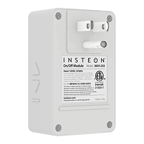 Insteon Smart On/Off Plug-in Module, 2635-222 - Insteon Hub required for voice control with Alexa & Google Assistant