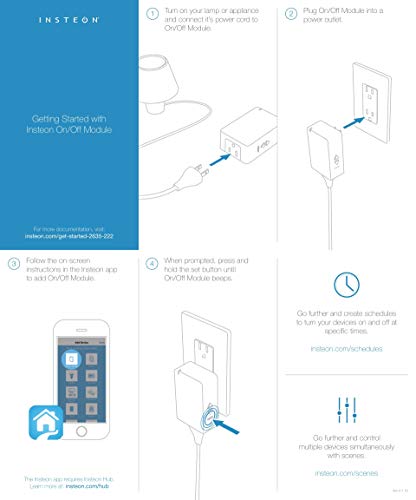 Insteon Smart On/Off Plug-in Module, 2635-222 - Insteon Hub required for voice control with Alexa & Google Assistant