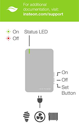 Insteon Smart On/Off Plug-in Module, 2635-222 - Insteon Hub required for voice control with Alexa & Google Assistant