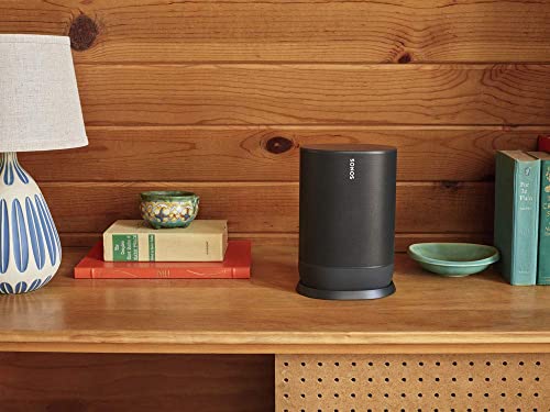 Sonos Move - Battery-powered Smart Speaker, Wi-Fi and Bluetooth with Alexa built-in - Black​​​​​​​ (Renewed)