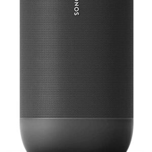 Sonos Move - Battery-powered Smart Speaker, Wi-Fi and Bluetooth with Alexa built-in - Black​​​​​​​ (Renewed)