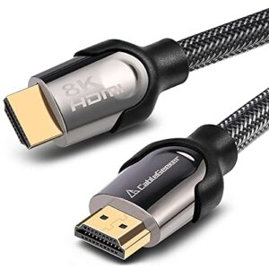 8k hdmi 2.1 cable, 48gbps ultra hd lead high-speed cord, supports 8k@60hz, 4k@120hz, earc hdr10, hdcp 2.2/2.3 dolby, 3d, vrr, compatible with fire tv/roku tv/ps5/xbox/nintendo switch and more (4 ft)