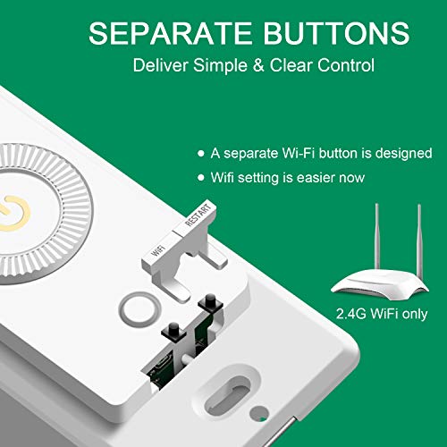 3 Way Smart Dimmer Switch by Martin Jerry | Rotary Trailing Edge Dimmer, SmartLife App, Compatible with Alexa as WiFi Light Switch Dimmer, Works with Google Assistant