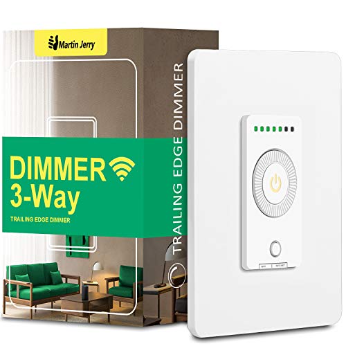 3 Way Smart Dimmer Switch by Martin Jerry | Rotary Trailing Edge Dimmer, SmartLife App, Compatible with Alexa as WiFi Light Switch Dimmer, Works with Google Assistant