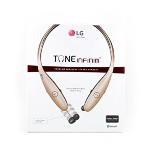 LG Electronics Tone Infinim HBS-900 Bluetooth Wireless Stereo Headset- Retail Packaging - Gold