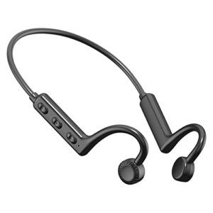 gob bone conduction headphones bluetooth, wireless earphones built-in noise-canceling mic, open-ear waterproof sport headsets for running cycling yoga hiking driving travel (gks-16b)