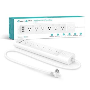 TP-Link Kasa Smart LED Multicolor WiFi Light Strip & Kasa Smart Plug Power Strip, Surge Protector w/ 6 Smart Outlets and 3 USB Ports, Compatible with Alexa & Google Home , No Hub Required (HS300)