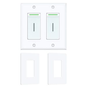 smart switch smart life switch 2 gang 2.4ghz wifi smart light switch compatible with alexa and google assistant touch vibration needs neutral wire