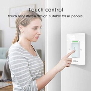 Smart Switch Smart Life Switch 2 Gang 2.4Ghz WiFi Smart Light Switch Compatible with Alexa and Google Assistant Touch Vibration Needs Neutral Wire