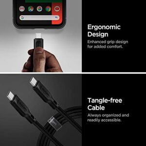 Spigen DuraSync 60W USB C to USB C Cable Power Delivery PD [4.9ft][Premium Cotton Braided] Fast Charging Cable Type C Works with Galaxy S22 Ultra Plus S21 FE MacBook iPad Pro Air Pixel USB-C Devices
