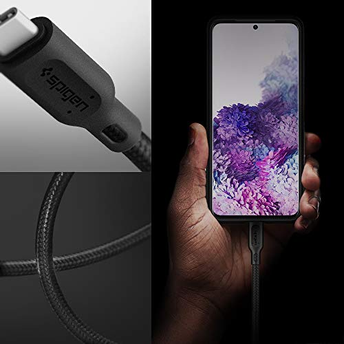 Spigen DuraSync 60W USB C to USB C Cable Power Delivery PD [4.9ft][Premium Cotton Braided] Fast Charging Cable Type C Works with Galaxy S22 Ultra Plus S21 FE MacBook iPad Pro Air Pixel USB-C Devices