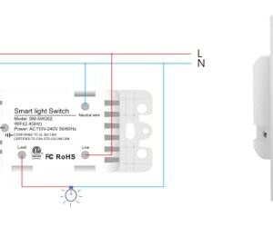 Smart Light Switch, WiFi Switch Touch Wall Switch 1 Gang, Work with Smart Life/Tuya App, Compatible with Alexa Google Home and IFTTT, No Hub Required, App Control from Anywhere, Timing Schedule, 2Pack