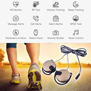 Clip Earphones Wired | 3.5mm Over Ear Earphones for Phone - Ear Buds with Ear Hook for Exercise Jogging Hiking Climbing Workout Camping
