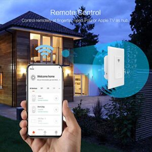 Smart Light Switch,Jinvoo WiFi Smart Wall Light Switch,Voice Control and Timing Function,No Hub Hequired,Easy and Safe Installation Compatible with Alexa and Google.（2 Pack）
