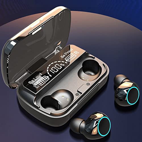 LED Power Display Binaural 5.2 In-Ear Wireless Bluetooth Earbuds - Mini Stereo Light-Weight Noise Cancellation Touch-Control Earphones with Charging Case for Running Outdoor Office Driving Sports
