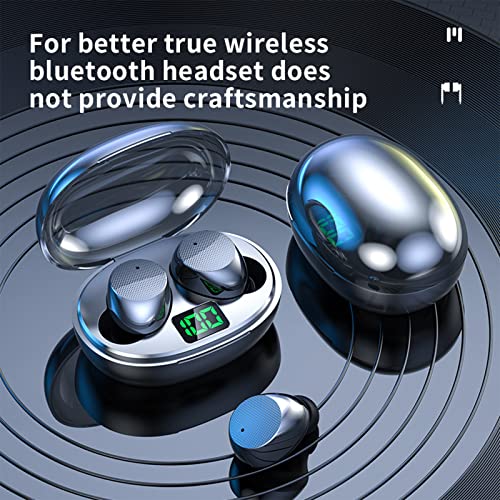 Wireless Earbuds, Bluetooth 5.3 Headphones Sport Waterproof with Deep Bass, Finger Control, Charging Case,Noise Cancelling Earbuds Wireless Earphones for Sleeping, Bluetooth Earbuds In-Ear With Mic