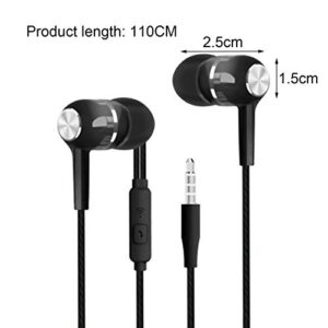 Gaweb Earphones, S12 Universal 3.5mm Earbud Wired Earbuds with Mic for Phone - Black with Mic