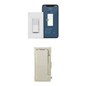 leviton d26hd-2rw decora smart wi-fi dimmer (2nd gen), works with hey google, alexa, apple homekit/siri, & anywhere companions, no hub required, neutral wire required, w/light almond color change kit
