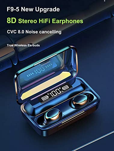 Wireless Stereo Noise Cancelling Bluetooth Waterproof Earbuds with Charging Case