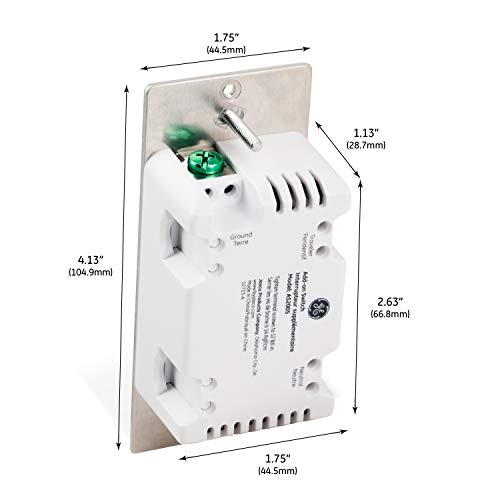 GE Enbrighten Add On Switch with QuickFit and SimpleWire, GE Z-Wave and GE Zigbee Smart Lighting Controls, Works with Alexa, Google Assistant, SmartThings, Wink, NOT A STANDALONE SWITCH, 47186, Black