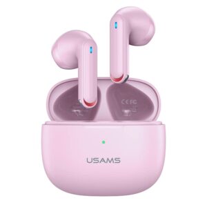 wireless earbuds bluetooth 5.2chip bluetooth earphones earbud noise cancellation sports headphones with charging case bluetooth headphone earbuds gaming ear pods for running 28hrs of play time (pink)