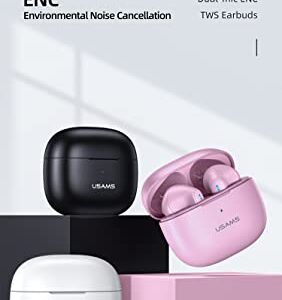 Wireless Earbuds Bluetooth 5.2Chip Bluetooth Earphones Earbud Noise Cancellation Sports Headphones with Charging Case Bluetooth Headphone Earbuds Gaming Ear Pods for Running 28hrs of Play Time (Pink)