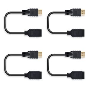 eluteng [4 pack] male to female hdmi extension cable support 3d 1080p hdmi extender adapter compatible for tv stick, roku stick connection to hd tv,4 packs