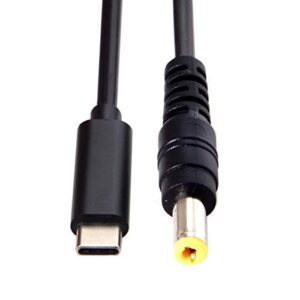 chenyang cy dc 5.5×2.5mm to type c usb-c input cable for laptop notebook (5.5×2.5mm to usb-c)