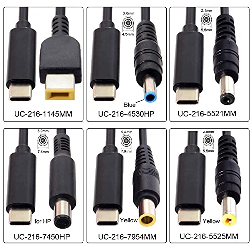 chenyang CY DC 5.5x2.5mm to Type C USB-C Input Cable for Laptop Notebook (5.5x2.5mm to USB-c)