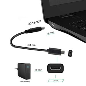 chenyang CY DC 5.5x2.5mm to Type C USB-C Input Cable for Laptop Notebook (5.5x2.5mm to USB-c)
