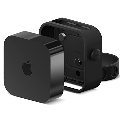 elago Apple TV Mount 4k 3rd Generation- 3 Mount Options (Magnet, Hang, Screw), Compatible with 2022 Apple TV 4K 3rd Generation / Fit Size, Prevents overheating