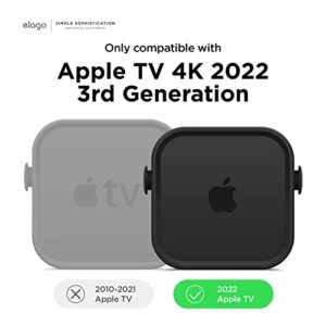 elago Apple TV Mount 4k 3rd Generation- 3 Mount Options (Magnet, Hang, Screw), Compatible with 2022 Apple TV 4K 3rd Generation / Fit Size, Prevents overheating